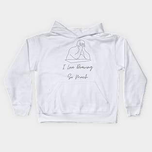 I Love to Draw (for light colors) Kids Hoodie